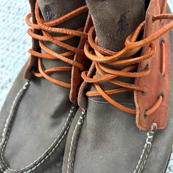 VTG POLO RALPH LAUREN Basildon Orange Brown Mens Boots Shoes Size 11.5 EUC - Picture 10 of 10